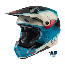 FLY RACING FORMULA CP, přilba černá-šedá-tyrkysová