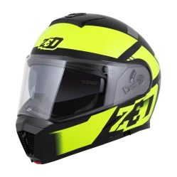 ZED F19, výklopná přilba, černá žlutá fluo