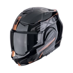 SCORPION EXO-TECH EVO TRAVELLER, moto přilba černá měděná