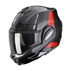 SCORPION EXO-TECH EVO CARBON CAD, moto přilba, hologram černo/červená