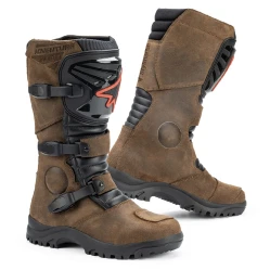 STYLMARTIN OVERLANDER WP, hnědé kožené moto enduro boty