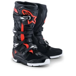 ALPINESTARS TECH 7 ENDURO DRYSTAR, enduro boty, černá/červená fluo/bílá