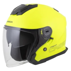 CASSIDA Jet Tech 2.0 Solid, přilba žlutá fluo/černá/šedá