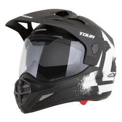 CASSIDA Tour 2.0 Crew, enduro přilba černá matná/bílá