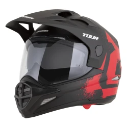 CASSIDA Tour 2.0 Crew, enduro přilba černá matná/červená