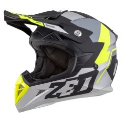 ZED X1.9 TENDO, motokrosová přilba černá matná/tmavě šedá/světle šedá/žlutá fluo