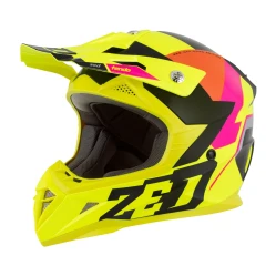 ZED X1.9 TENDO, motokrosová přilba žlutá fluo/růžová/oranžová/černá
