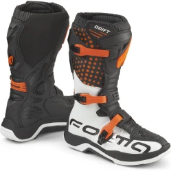 FORMA DRIFT Dětské moto boty černo/oranžovo/bílé
