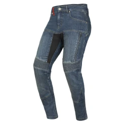 AYRTON 505, dámské kalhoty, jeansy slim fit, sepraná modrá