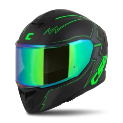 CASSIDA GT 2.1 Flash, přilba Integral (černá matná/zelená fluo/tmavě šedá)