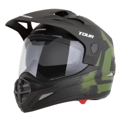 CASSIDA Tour 2.0 Crew, enduro přilba černá matná/tmavě zelená
