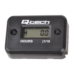 Q-TECH měřič motohodin, černý