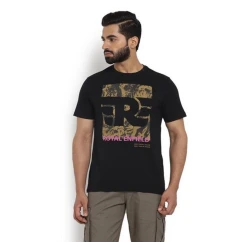 ROYAL ENFIELD TRIČKO AERIAL VIEW T-SHIRT BLACK