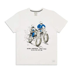 ROYAL ENFIELD TRIČKO PÁNSKÉ RACE NATIONAL BÍLÁ