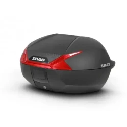 SHAD SH47 D0B47206 černá/červená, vrchní kufr na motorku