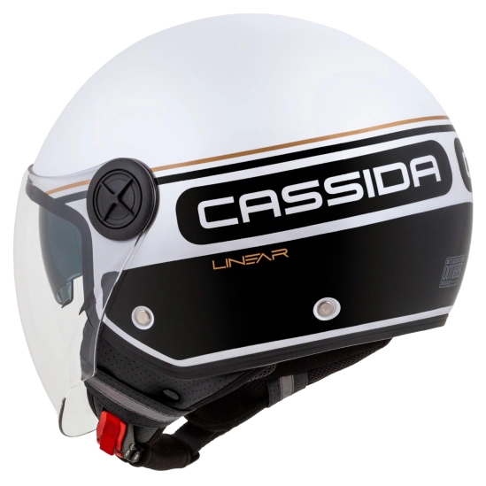 CASSIDA Handy Plus Linear, přilba (bílá perleť/černá/zlatá)