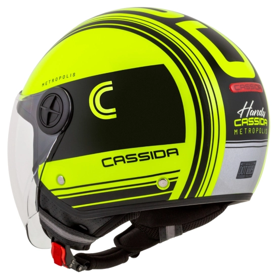CASSIDA Handy Metropolis Safety, přilba (žlutá fluo/černá/reflexní šedá)