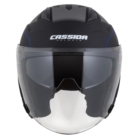 CASSIDA Jet Tech RoxoR, přilba (černá matná/modrá/šedá/bílá)