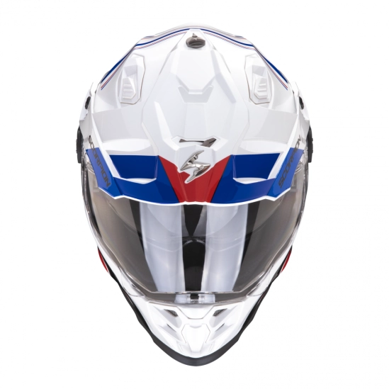 SCORPION ADF-9000 AIR DESERT moto přilba bílá/modrá/červená