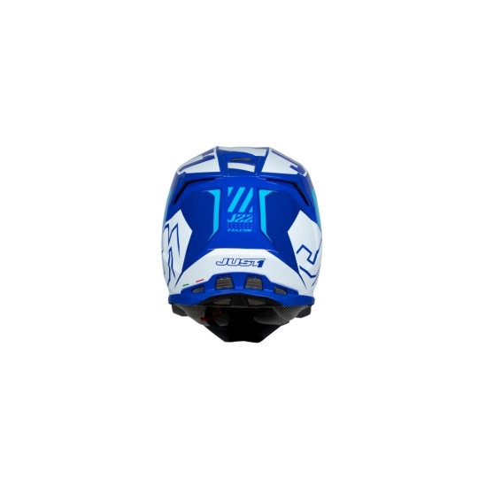 JUST1 J22F FALCON moto přilba bílá/modrá