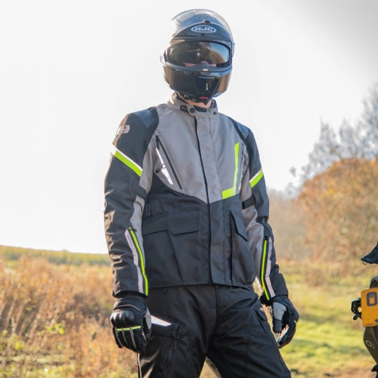 OXFORD MONTREAL 4.0 DRY2DRY™ bunda  černá/šedá/žlutá fluo