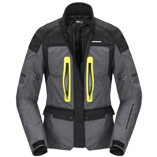 SPIDI TRAVELER 3 LADY bunda dámská černá/šedá/žlutá fluo