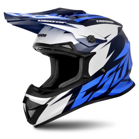 CASSIDA Cross Cup Two, MX přilba (modrá/tmavě modrá/bílá)