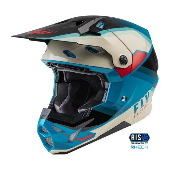 FLY RACING FORMULA CP, přilba černá-šedá-tyrkysová