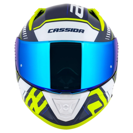 CASSIDA přilba Aero Drome, modrá/žlutá fluo/světle modrá/bílá