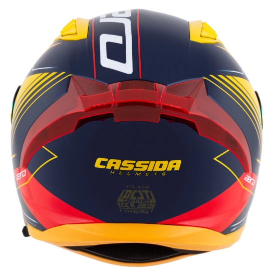 CASSIDA přilba Aero Drome, modrá/žlutá fluo/oranžová/červená/světle modrá/bílá