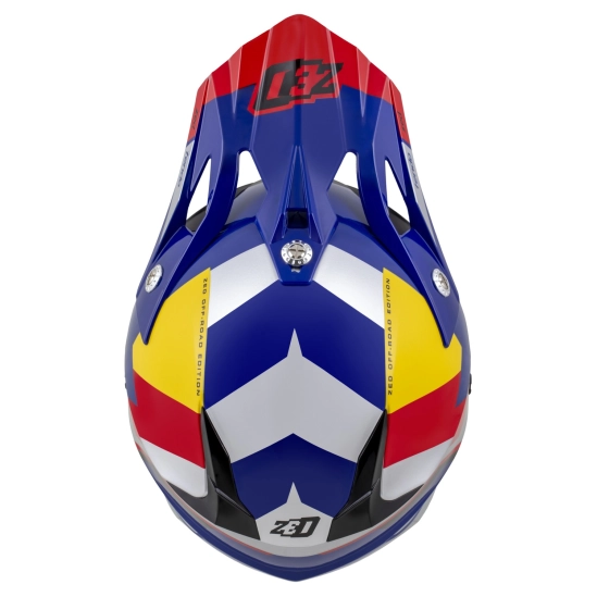 ZED X1.9D TENDO, přilba dětská (modrá perleť/červená/žlutá/stříbrná)