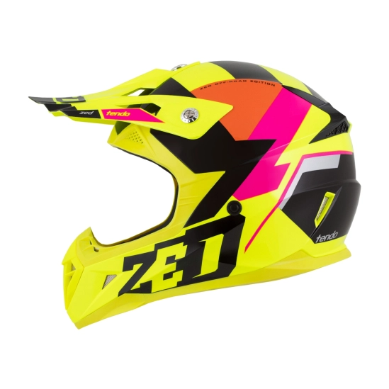 ZED X1.9D TENDO, přilba dětská (žlutá fluo/růžová/oranžová/černá)