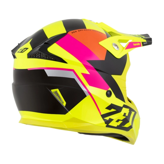 ZED X1.9D TENDO, přilba dětská (žlutá fluo/růžová/oranžová/černá)