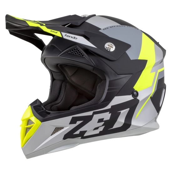 ZED X1.9D TENDO, přilba dětská (černá matná/tmavě šedá/světle šedá/žlutá fluo)