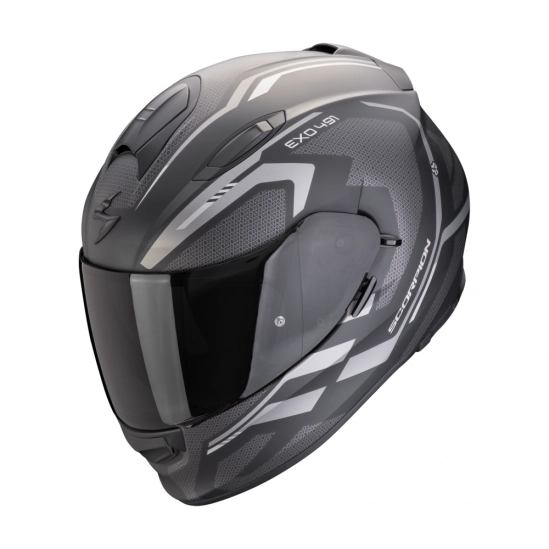 SCORPION EXO-491 KRIPTA moto přilba, matná černo-stříbrná