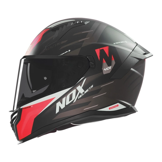 NOX N401 Crower, integrální přilba, černá matná, červená