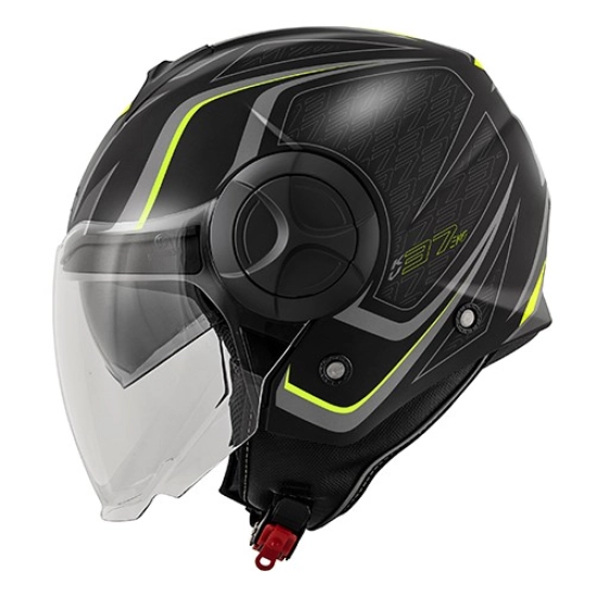 KAPPA KV37 EVO SHARP otevřená černá jet moto přilba