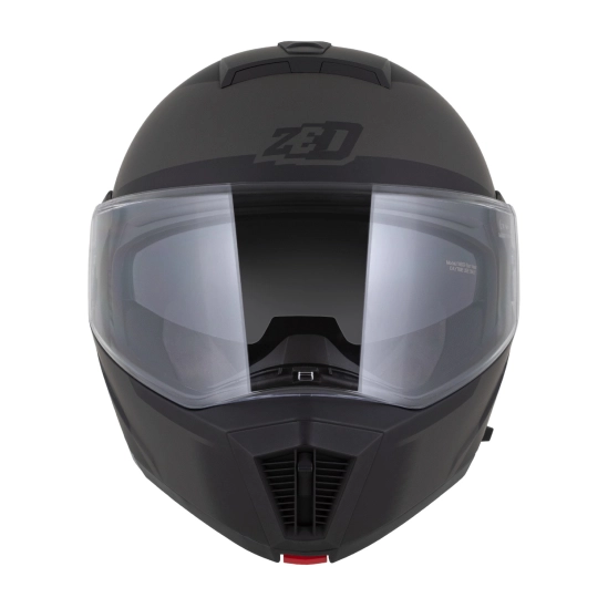 ZED F19, výklopná přilba, černá matná tmavě šedá