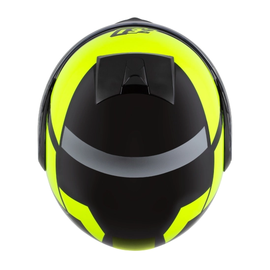 ZED F19, výklopná přilba, černá žlutá fluo