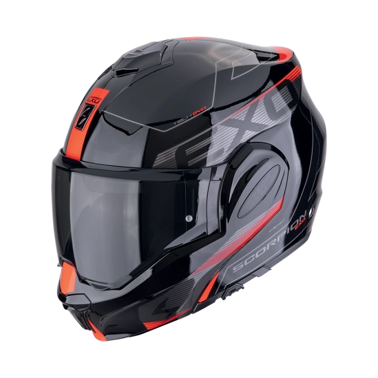 SCORPION EXO-TECH EVO TRAVELLER, moto přilba černo/červená
