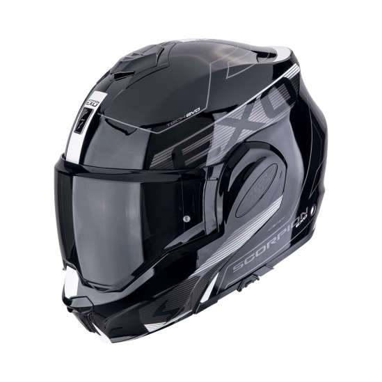 SCORPION EXO-TECH EVO TRAVELLER, moto přilba černo/bílá