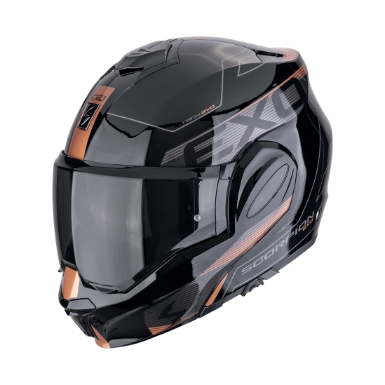 SCORPION EXO-TECH EVO TRAVELLER, moto přilba černá měděná