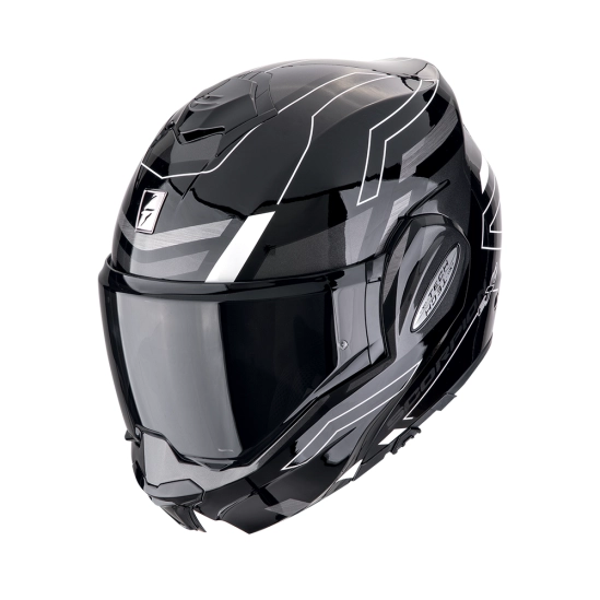 SCORPION EXO-TECH EVO CONQUER, moto přilba černo/bílá