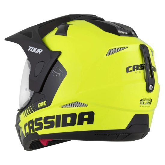 CASSIDA Tour 2.0 Dual, přilba žlutá fluo/černá/černý matný kšilt