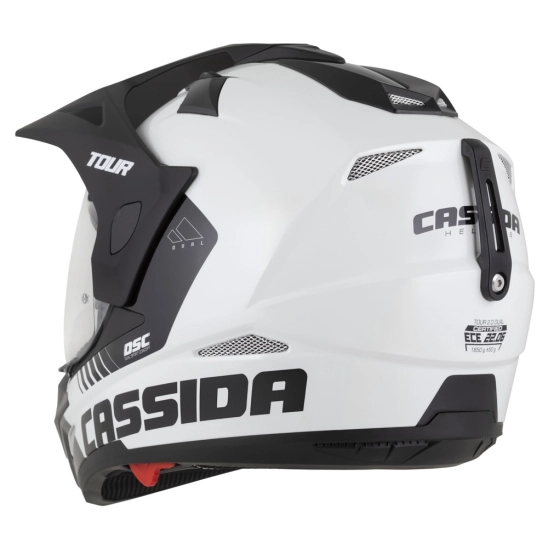 CASSIDA Tour 2.0 Dual, přilba bílá/černá/černý matný kšilt