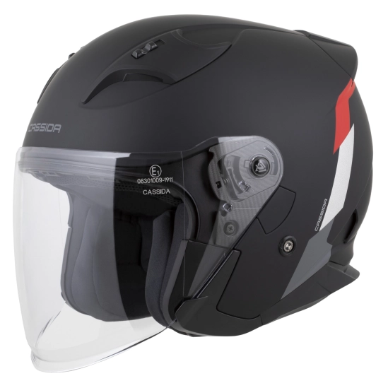 CASSIDA přilba Reflex 2.0 Safety, černá matná/červená/šedá/stříbrná reflexní