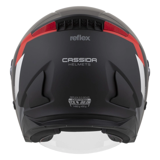 CASSIDA přilba Reflex 2.0 Safety, černá matná/červená/šedá/stříbrná reflexní