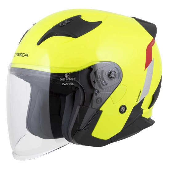 CASSIDA přilba Reflex 2.0 Safety, žlutá fluo/červená/šedá/stříbrná reflexní