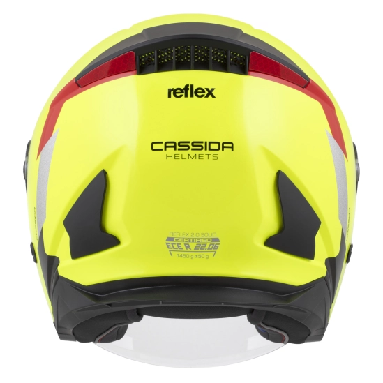 CASSIDA přilba Reflex 2.0 Safety, žlutá fluo/červená/šedá/stříbrná reflexní