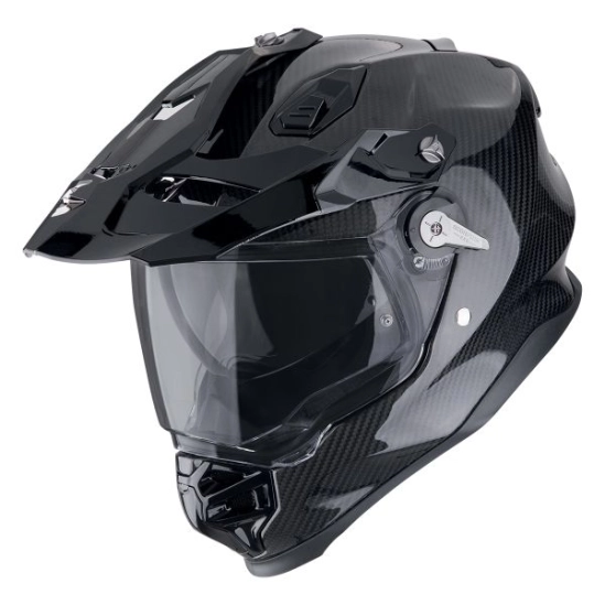 SCORPION ADF-9000 CARBON AIR solid, moto přilba, černá